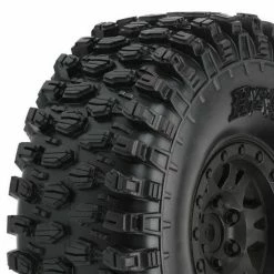 ProLine Hyrax 1.9 G8 Rock Terrain Crawler Tyres On Impulse Black Beadlock Wheels (2)