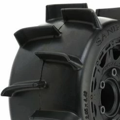 ProLine Sand Paw LP 2.8 Tyres Mounted On Black Raid 6X30 Wheels (2)