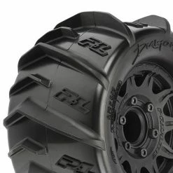 ProLine Dumont 2.8 Sand Paddle Tyres On Raid Black 6x30 12mm Hex Wheels (2)