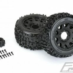 ProLine Badlands 3.8 Tyres Mounted On Raid Black 8X32 Wheels - 17mm Hex -ProLine Sales Shop PL1178 10 2