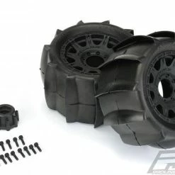 ProLine Sling Shot Paddle 3.8 Tyres Mounted On Raid Black 8X32 Wheels - 17mm Hex -ProLine Sales Shop PL1179 10 2