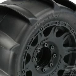 ProLine Sling Shot Paddle 3.8 Tyres Mounted On Raid Black 8X32 Wheels - 17mm Hex -ProLine Sales Shop PL1179 10 3