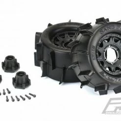 ProLine Sand Paw 2.8 Tyres Mounted On Black Raid 6X30 Removable Hex Wheels - 12mm Hex -ProLine Sales Shop PL1186 10 2