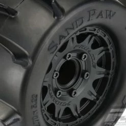 ProLine Sand Paw 2.8 Tyres Mounted On Black Raid 6X30 Removable Hex Wheels - 12mm Hex -ProLine Sales Shop PL1186 10 3