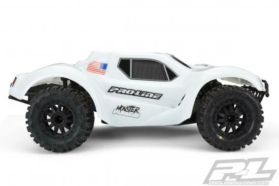 ProLine Precut Monster Fusion Bash Armour White Bodyshell - Fits Traxxas Slash 2 ProLine Precut Monster Fusion Bash Armour White Bodyshell - Fits Traxxas Slash - Image 2