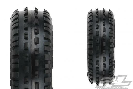 ProLine Mini-B Wedge Tyres Mounted On White Wheels Front 3 ProLine Mini-B Wedge Tyres Mounted On White Wheels Front - Image 3