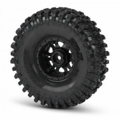 ProLine Hyrax 1.9 Predator Tyres Mounted On Impulse Black/Silver Beadlock Wheels (2) -ProLine Sales Shop PRO1012812 2